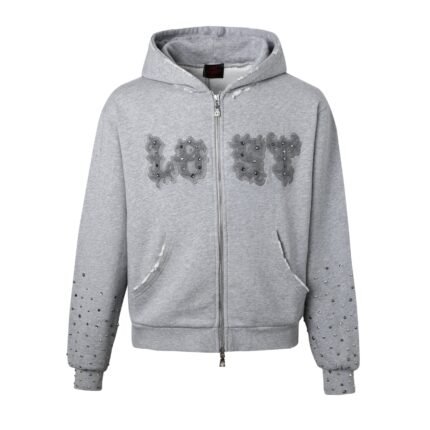 Ash Grey Patch Zip Up