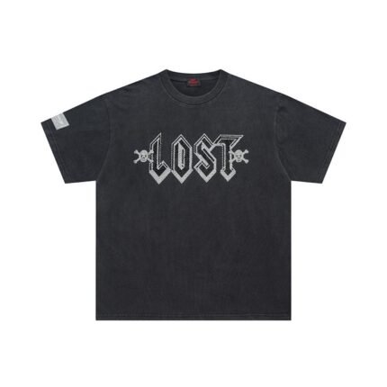 LOST INTRICACY RHINESTONE BLACK T-SHIRT