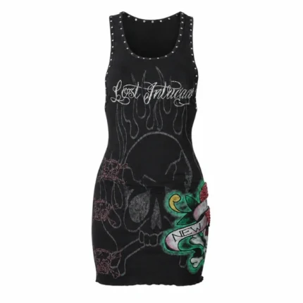 Lost Intricacy Black Ink & Bones Dress