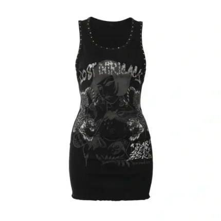 Lost Intricacy Black Twin Tiger Dress