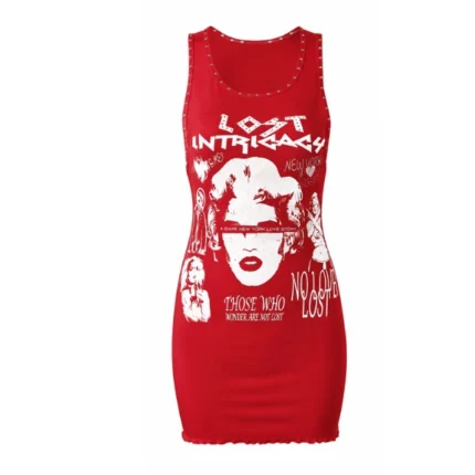 Lost Intricacy Red Love Lost Dress