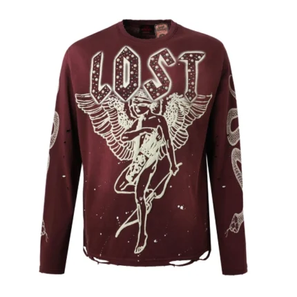 Lost intricacy Maroon Lost Angel Long Sleeve
