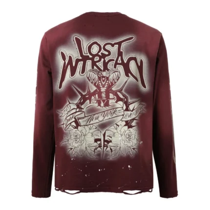 Lost intricacy Maroon Lost Angel Long Sleeve