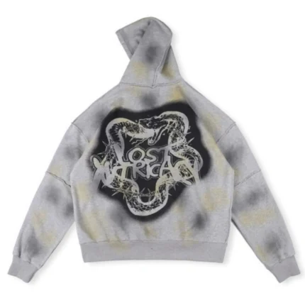 Lost intricacy White zip up hoodie